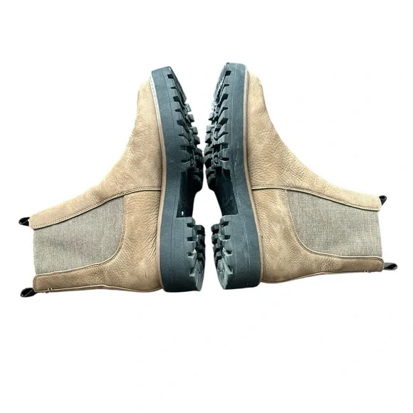 Sam Edelman Tan Ankle Boots with Elastic Panels - Picture 7 of 8